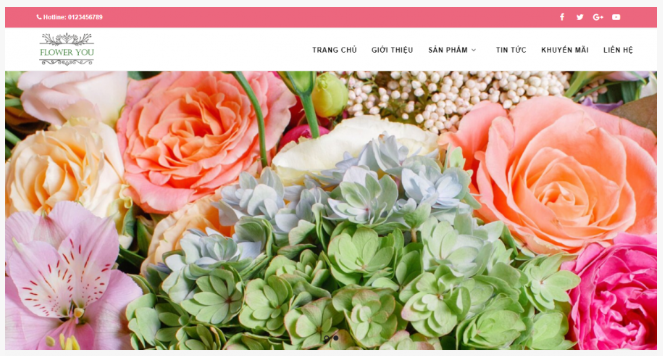 thiết kế web shop hoa